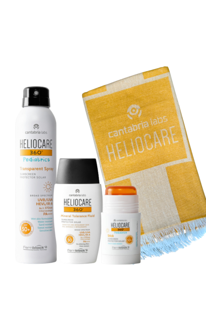CANTABRIA LABS Heliocare rinkinys + vasariškas rankšluostis