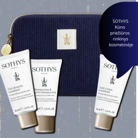 SOTHYS kūno priežiūros rinkinys + kosmetinė (limituota)