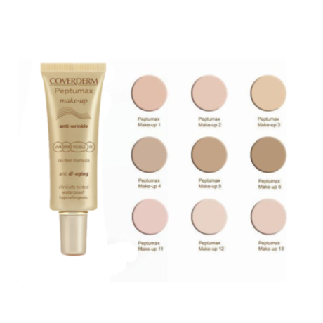 COVERDERM peptumax maku-up spf50+ maskuojamasis kremas prieš odos senėjimą SPF50+ 30 ml