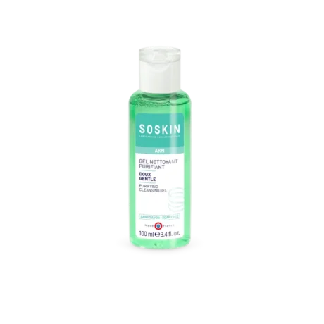 SOSKIN purifying cleansing gel - valomasis gelis mišriai ir riebiai odai 250ml