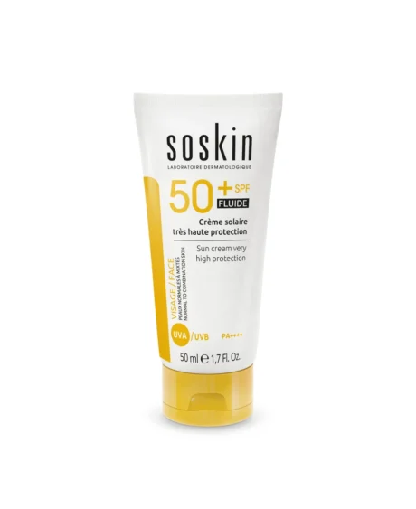 SOSKIN lengvos tekstūros apsauginis kremas nuo saulės SPF50+