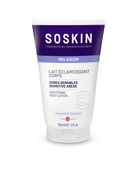SOSKIN whitening body lotion šviesinamasis kūno losjonas pigmentacijai ir odos atspalvio netolygumams 150ml
