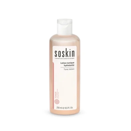 SOSKIN drėkinamasis tonikas su damasko rožių vandeniu sausai jautriai odai 250ml