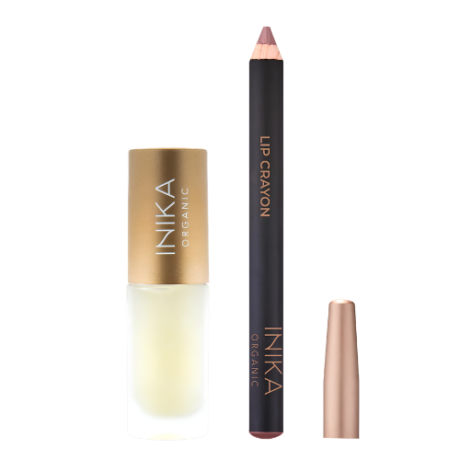 INIKA ORGANIC Lūpų aliejus + Lūpų kreidelė