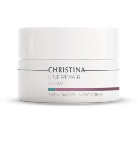 Christina Glow Satin Smooth Night Cream – aksominis naktinis kremas su linų, salierų sėklomis ir rudadumbliais. Lygesnei tekstūrai ir mažiau matomoms poroms.