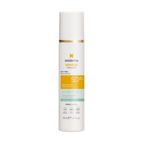 SESDERMA Veido kremas nuo saulės SPF50 - REPASKIN URBAN 365